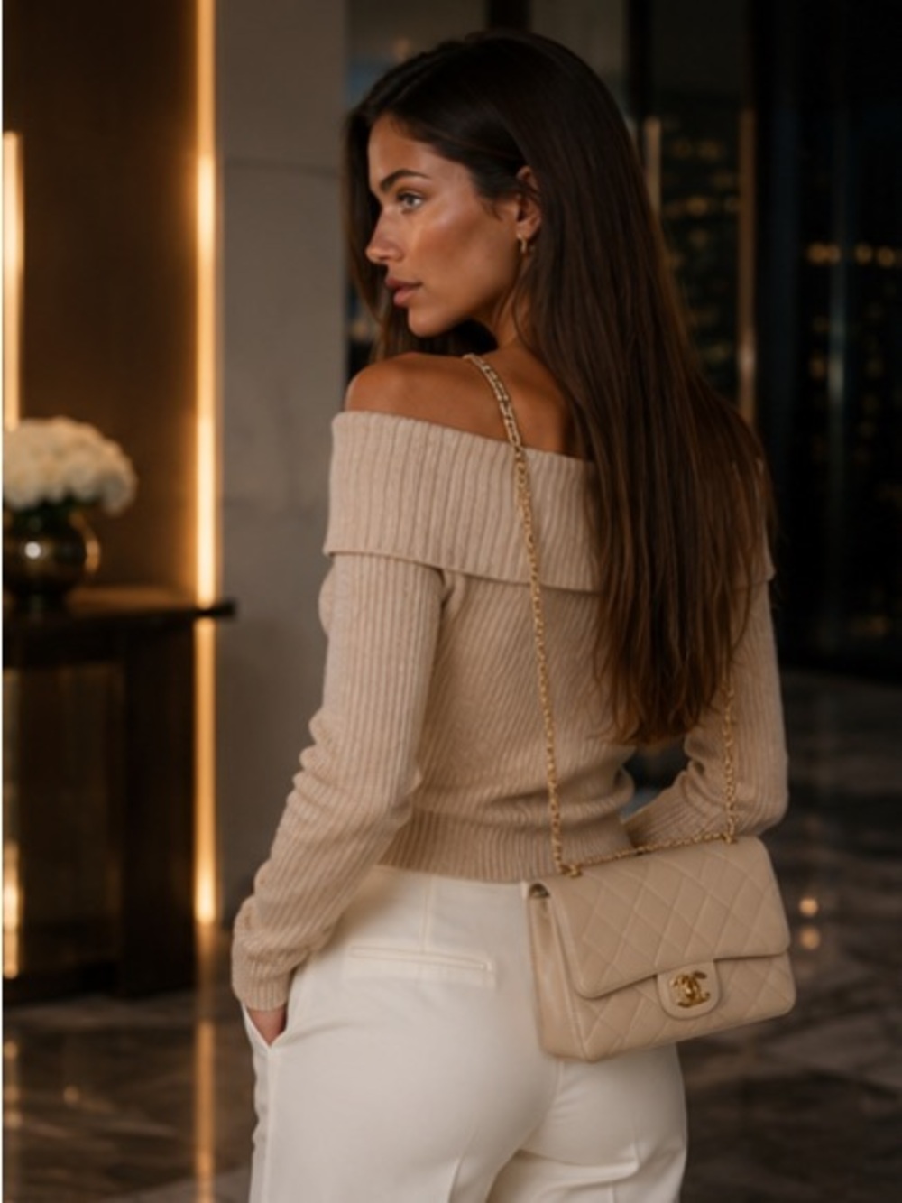 OFFLINE by Aerie Off Shoulder Pullover Sweater Ivory, Size- SmallOFFLINE by Aeri